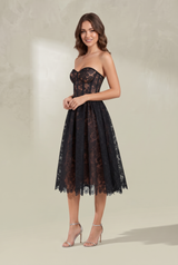 Vestido bustier de encaje