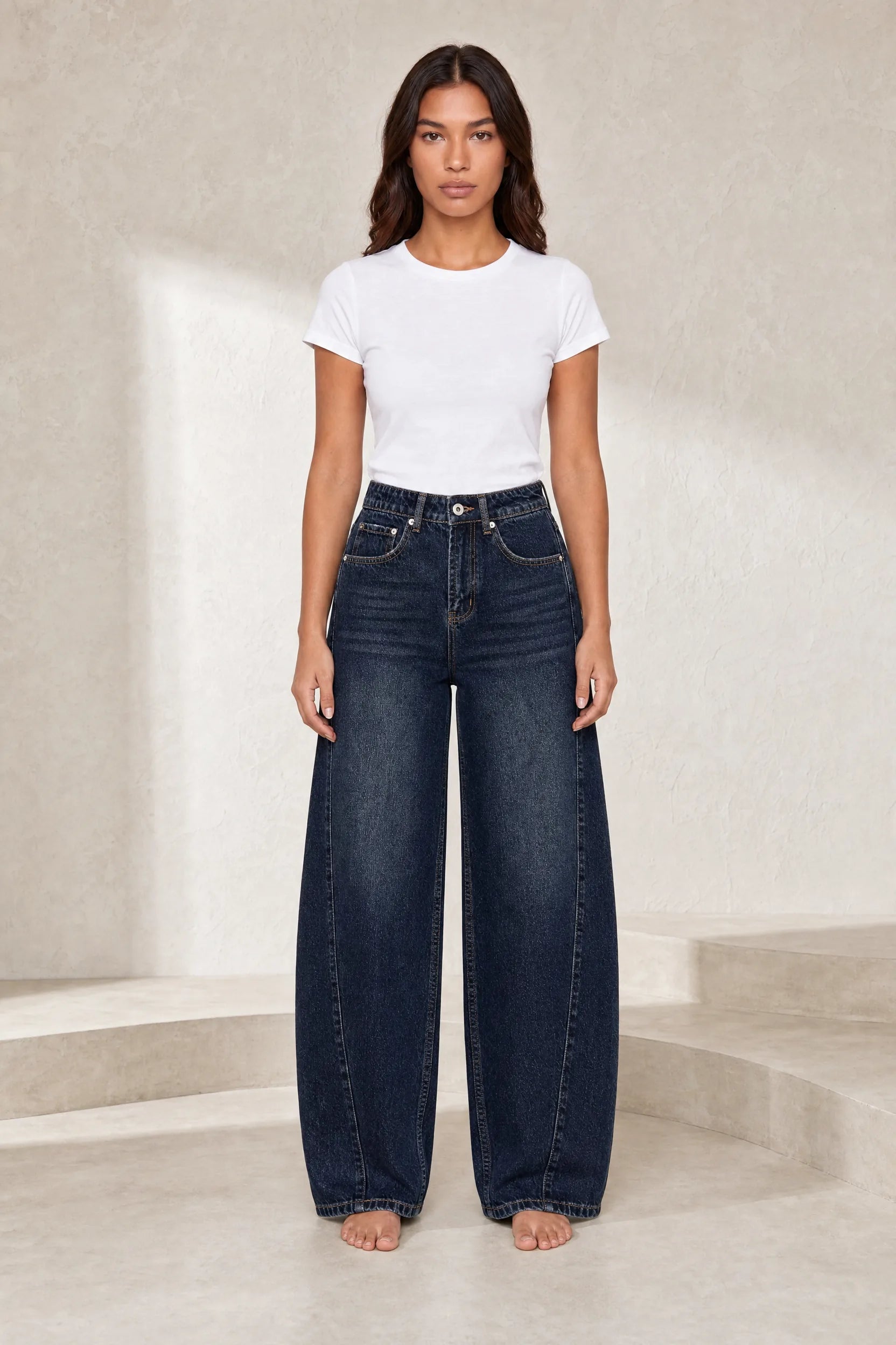 Jean ample taille mi-haute | Lounelle Paris