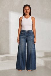 Jean bleu taille haute coupe ample | Lounelle Paris