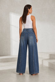 Jean bleu taille haute coupe ample | Lounelle Paris