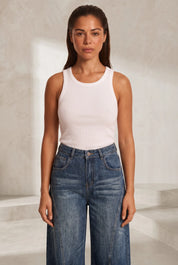 Jean bleu taille haute coupe ample | Lounelle Paris