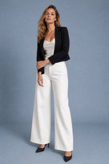 Jeans de tiro alto y pierna ancha