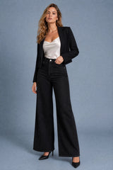 Jeans de tiro alto y pierna ancha