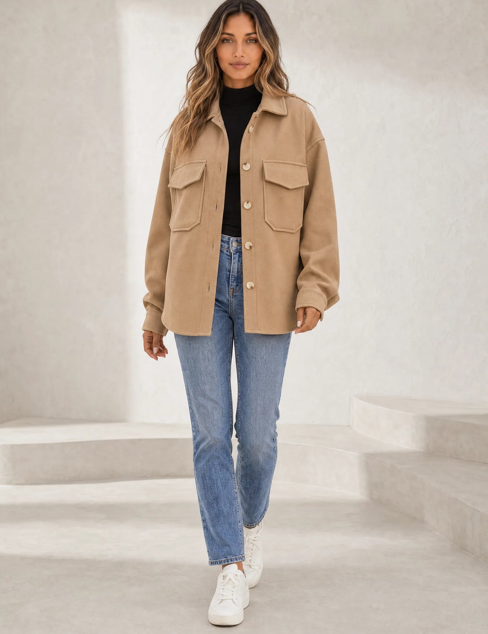 Manteau mi-long ample à revers | Lounelle Paris