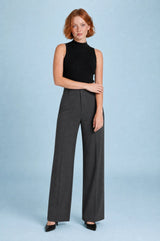 Pantalón de traje fluido de tiro alto