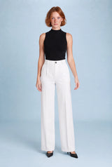 Pantalón de traje fluido de tiro alto