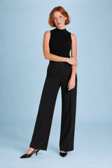 Pantalón de traje fluido de tiro alto