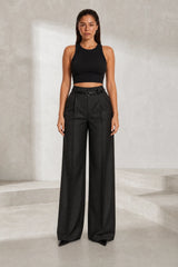 Pantalón ancho de talle alto