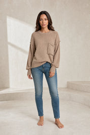 Pull ample à poche poitrine | Lounelle Paris