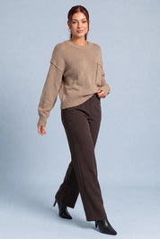 Pull ample à poche poitrine | Vue en mouvement | Lounelle Paris