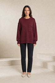 Pull ample à poche poitrine | Lounelle Paris