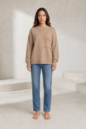 Pull ample à poche poitrine | Lounelle Paris