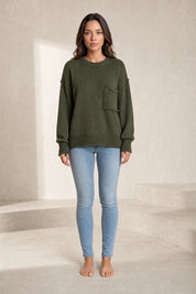 Pull ample à poche poitrine | Lounelle Paris