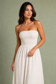 Robe bustier épaules dénudées | Vue rapprochée | Lounelle Paris