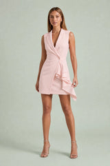 Vestido sin mangas cuello blazer