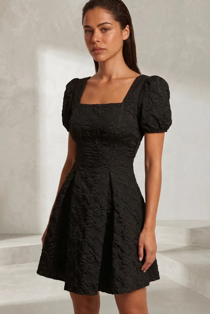 Robe col carré manches bouffantes | Lounelle Paris