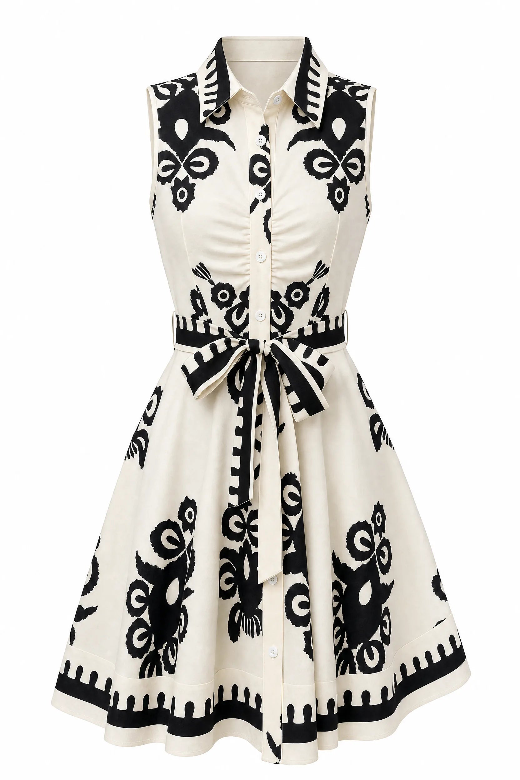 Robe col chemise ceinturée | Lounelle Paris