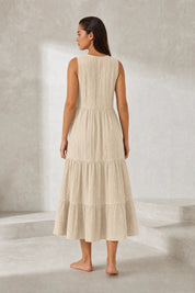 Robe col V à volants | Lounelle Paris