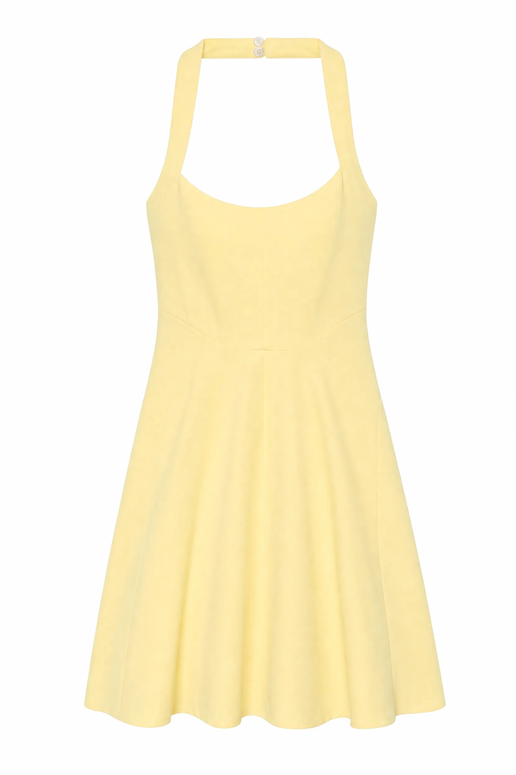 Robe jaune clair col licou | Lounelle Paris