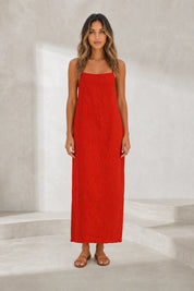 Robe longue bretelles encolure carrée | Lounelle Paris
