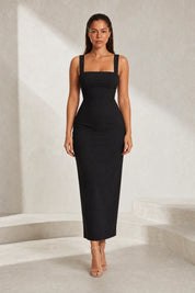 Robe longue col carré ajustée | Lounelle Paris