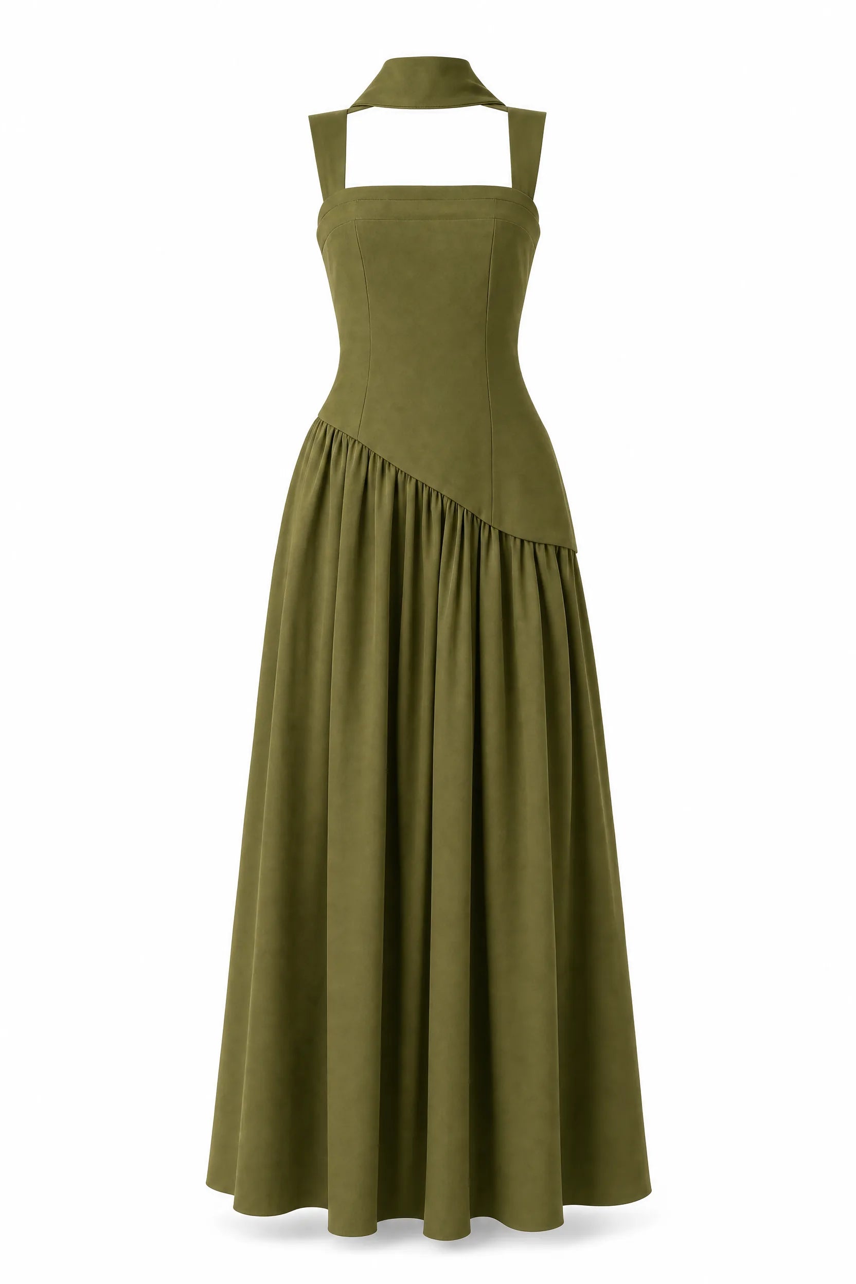 Robe longue col halter à lacets | Lounelle Paris