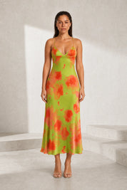 Robe longue florale dos nu | Lounelle Paris