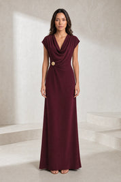 Robe longue fluide col drapé | Lounelle Paris