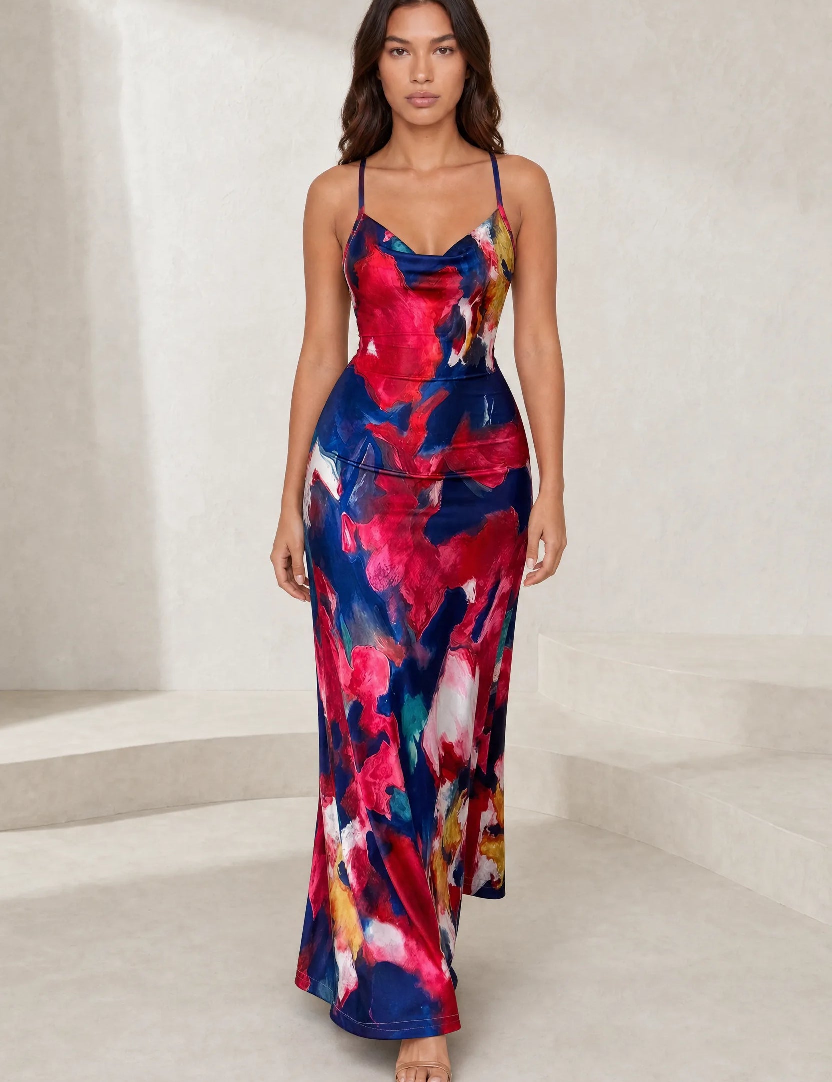 Robe longue rouge dos nu | Lounelle Paris