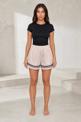 Short abricot ample taille haute