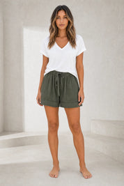 Short jambe large taille haute | Lounelle Paris