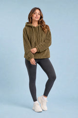 Sudadera con capucha holgada afelpada