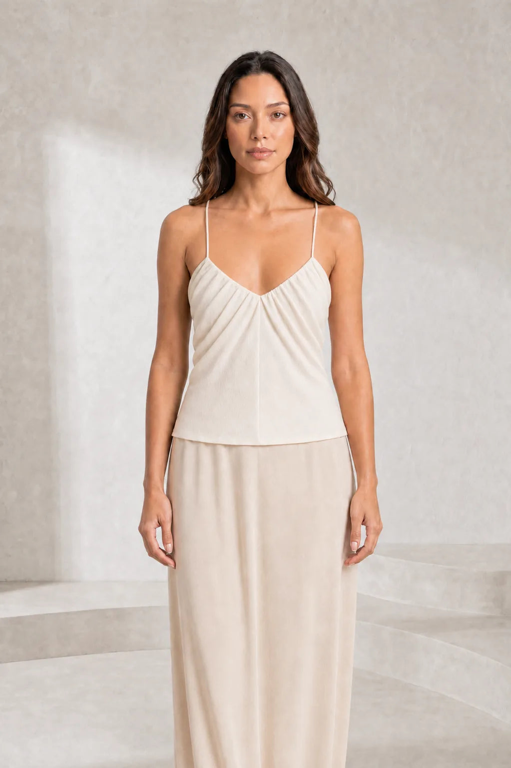 Top écru drapé dos nu | Lounelle Paris